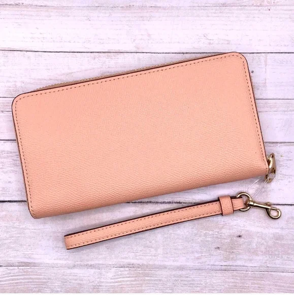 Coach Long Zip Around Wallet C3441 Light Blush - Picture 2 of 4